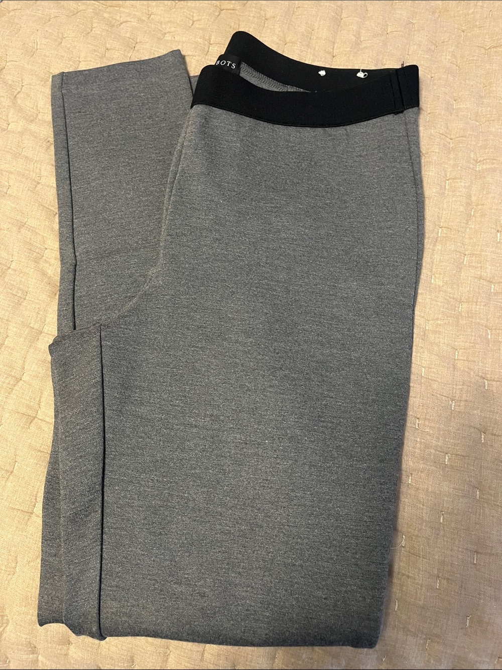 Talbots women’s soho ankle pants . Knit Stretch Pants with Black Waistband.